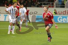 2. BL - FC Ingolstadt 04 - VfR Aalen - 2:0 - Pascal Groß triftt das Tor zum 1:0, Christian Eigler jubelt