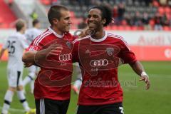 2. BL - FC Ingolstadt 04 - SV Sandhausen - 1:1 - Tor 1:0 Christian Eigler Jubel mit Caiuby