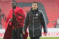 2. BL - FC Ingolstadt 04 - SG Dynamo Dresden 1:1 - Danny da Costa (21)  ud Ilian Micanski (22)  nach dem Spiel