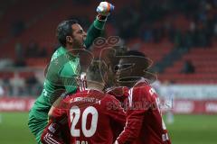 2. BL - FC Ingolstadt 04 - VfR Aalen - 2:0 - Manuel Schäffler zieht ab und trifft zum 2:0 Tor Jubel mit Caiuby und Da Costa und Pascal Groß und Torwart Ramazan Özcan