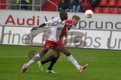 FC 04 Ingolstadt gegen SSV Jahn 2000 Regensburg - Manuell Schäffler mit Kopfball zum 3:1 Führungstreffer - Foto: Jürgen Meyer