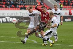 2. BL - FC Ingolstadt 04 - SV Sandhausen - 1:1 - Manuel Schäffler stürmt aufs Tor