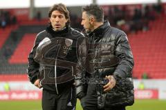 2. BL - FC Ingolstadt 04 - SV Sandhausen - 1:1 - Trainer Tomas Oral und Ali Cakici nach dem Spiel