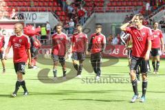 2.BL - FC Ingolstadt 04 - FSV Frankfurt - Spiel ist aus, hängende Köpfe, Enttäuschung bei den Ingolstädtern, Andre Mijatovic und Christian Eigler