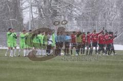 Trainingsspiel - FC Ingolstadt 04 - Kickers Offenbach - 3:3 - Mannschaften im Schnee