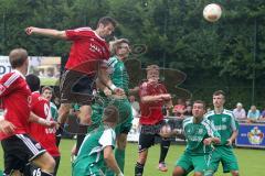 2.BL - Testspiel - FC Gerolfing - FC Ingolstadt 04 - Kopfballduell - links Andre Mijatovic und Steffen Schneider