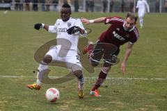 2. BL - Testspiel - 1.FC Nürnberg - FC Ingolstadt 04 2:1 - rechts Reagy Baah Ofosu (23) im Zweikampf mit Javier Pinola links