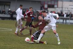 2. BL - Testspiel - 1.FC Nürnberg - FC Ingolstadt 04 2:1 - Manuel Schäffler (17)  im Zweikampf mit Berkay Dabanli