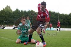 2.BL - Testspiel - FC Gerolfing - FC Ingolstadt 04 - Pascal Groß wird hier gestoppt von