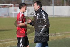 Regionalliga Süd - FC Ingolstadt 04 II - Greuther Fürth II 3:0 - rechts Christoph Heckl gratuliert dem Torschützen Stefan Müller