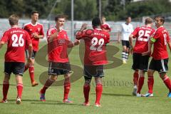 Regionalliga Süd - FC Ingolstadt 04 II - FC Bamberg - Reagy Baah Ofosu Tor Jubel mit Andreas Görlitz Stefan Müller und Fabian Gerber