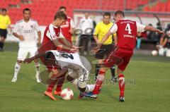 Regionalliga Süd - FC Ingolstadt 04 II - TSV 1860 Rosenheim - Reagy Ofosu wird gefoult von rechts Christian Hofmann