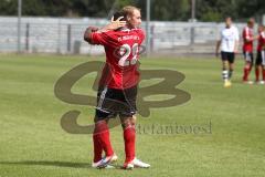 Regionalliga Süd - FC Ingolstadt 04 II - FC Bamberg - Reagy Baah Ofosu Tor Jubel mit Moritz Hartmann