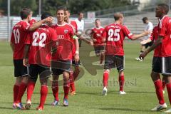 Regionalliga Süd - FC Ingolstadt 04 II - FC Bamberg - Reagy Baah Ofosu Tor Jubel mit Andreas Görlitz Stefan Müller und Fabian Gerber