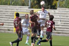 Regionalliga Süd - FC Ingolstadt 04 II - SV Heimstetten - Hinten Karl-Heinz Lappe erköpft die kurze Führung zum 1:0 Tor