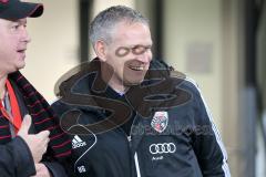 2. BL  - Saison 2013/2014 - FC Ingolstadt 04 - 1.FC Kaiserslautern - Geschäftsführer Harald Gärtner vor dem Spiel, Links Martin Wagener