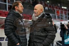 2. BL  - Saison 2013/2014 - FC Ingolstadt 04 - 1.FC Kaiserslautern - links Cheftrainer Ralph Hasenhüttl und rechts Vorsitzender des Vorstandes Peter Jackwerth vor dem Spiel