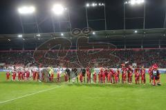 2. BL  - Saison 2013/2014 - FC Ingolstadt 04 - 1.FC Kaiserslautern - Aufstellung vor dem Spiel