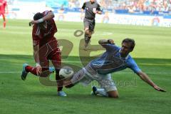 2. BL - 1860 München - FC Ingolstadt 04 - 1:0 - Alfredo Morales (6) verliert Zweikampf mit Kai Bülow