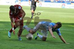 2. BL - 1860 München - FC Ingolstadt 04 - 1:0 - Alfredo Morales (6) verliert Zweikampf mit Kai Bülow