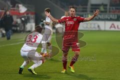 2. BL  - Saison 2013/2014 - FC Ingolstadt 04 - 1.FC Kaiserslautern - rechts Karl-Heinz Lappe (25) ärgert sich über Schiedsrichter