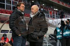 2. BL  - Saison 2013/2014 - FC Ingolstadt 04 - 1.FC Kaiserslautern - links Cheftrainer Ralph Hasenhüttl und rechts Vorsitzender des Vorstandes Peter Jackwerth vor dem Spiel