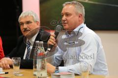 2. BL - FC Ingolstadt 04 - Saison 2013/2014 - Fan Treffen zum 10 jährigen Bestehen des FC Ingolstadt 01 - Dr. Martin Wagener (Aufsichtsratmitglied), links Wendelin Göbel