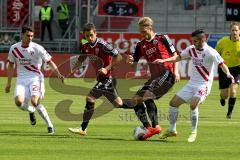 FC Ingolstadt 04 - FC Energie Cottbus - Hofmann Philipp (#28 FC Ingolstadt) - Perdaeaj Fanol (#40 Cottbus) - Foto: Jürgen Meyer