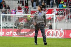 2. BL - FC Ingolstadt 04 - Fortuna Düsseldorf - 1:2 - Spiel ist aus, Cheftrainer Ralph Hasenhüttl lässt den Kopf hängen