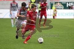 2. BL - FC Ingolstadt 04 - 1.FC Union Berlin 0:1 - Andreas Buchner (16)  wird von Michael Parensen verfolgt