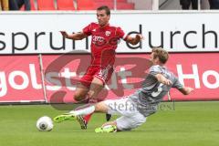 2. BL - FC Ingolstadt 04 - 1.FC Union Berlin 0:1 - Christian Eigler (18) wird von Christian Stuff gestoppt