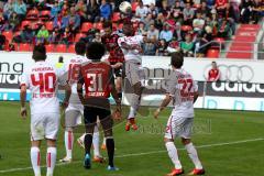 FC Ingolstadt 04 - FC Energie Cottbus -  Mijatovic Andre (rot FC Ingolstadt beim Kopfball) - Caiuby da Silva (#31 FC Ingolstadt) - Foto: Jürgen Meyer