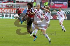 FC Ingolstadt 04 - FC Energie Cottbus - Cajuby de Silva (rot FC Ingolstadt) - Schulze Michael (weiss Cottbus) - Foto: Jürgen Meyer