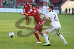 2. BL - FC Ingolstadt 04 - SV Sandhausen - Saison 2013/2014 - links Moritz Hartmann (9) und rechts Simon Tüting