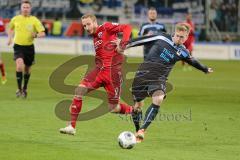 2. BL 2014 - FC Ingolstadt 04 - 1860 München - 2:0 - Zweikampf Moritz Hartmann (9) gegen Sebastian Hertner