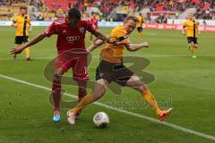 2. BL - FC Ingolstadt 04 - Dynamo Dresden - Saison 2013/2014 - Collin Quaner (11) links und rechts Toni Leistner