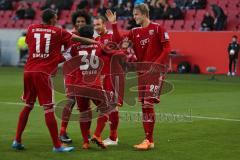 2. BL - Saison 2013/2014 - FC Ingolstadt 04 - VfL Bochum - Torwart Andreas Luthe pariert den Elfmeter von Philipp Hofmann (28), der im Nachschub das 1:0 Tor erzielt, Jubel