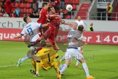 2. BL - FC Ingolstadt 04 - DSC Armenia Bielefeld - 3:2 - Christian Eigler (18) köpft im Nachschuß zum Siegtreffer 3:2, Tor Jubel Sieg, Karl-Heinz Lappe (25) hinten