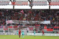 2. BL - FC Ingolstadt 04 - Fortuna Düsseldorf - 1:2 -  Fans Spruchband Jubel Fahnen