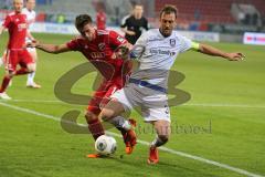 2. BL - Saison 2013/2014 - FC Ingolstadt 04 - FSV Frankfurt - 0:1 - Stefan Lex (14) links und rechts Björn Schlicke