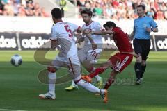 2. BL - FC Ingolstadt 04 - 1. FC Köln - 2014 - Andreas Buchner (16) zieht ab aufs Tor