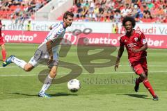 2. BL - FC Ingolstadt 04 - Karlsruher SC - 0:2 - Caiuby Francisco da Silva (31) rechts im Zweikampf