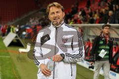 2. BL - FC Ingolstadt 04 - VfR Aalen 2:0 - Cheftrainer Ralph Hasenhüttl glücklich nach dem Spiel