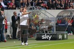 2. BL - FC Ingolstadt 04 - 1. FC Köln - 2014 - Cheftrainer Ralph Hasenhüttl schreit