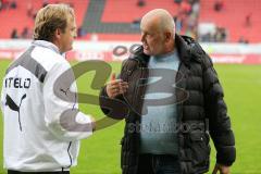 2. BL - FC Ingolstadt 04 - Fortuna Düsseldorf - 1:2 - Vorsitzender des Vorstandes Peter Jackwerth nach dem Spiel mit Düsseldorf Trainer Michael Büskens