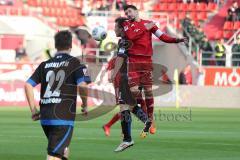 2. BL - Saison 2013/2014 - FC Ingolstadt 04 - SC Paderborn - Almog Cohen (36) Kopfball Duell