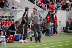 2. BL - FC Ingolstadt 04 - Fortuna Düsseldorf - 1:2 - Cheftrainer Ralph Hasenhüttl am Spielfeldrand mit Michael Henke