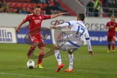 2. BL - Saison 2013/2014 - FC Ingolstadt 04 - FSV Frankfurt - 0:1 - Karl-Heinz Lappe (25) gegen rechts Joan Oumari