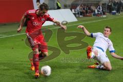 2. BL - Saison 2013/2014 - FC Ingolstadt 04 - FSV Frankfurt - 0:1 - Stefan Lex (14) links und rechts Björn Schlicke