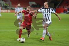 2. BL - FC Ingolstadt 04 - VfR Aalen 2:0 - Moritz Hartmann (9) im Zweikampf